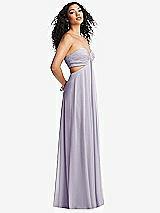 Alt View 1 Thumbnail - Moondance Strapless Empire Waist Cutout Maxi Dress with Covered Button Detail