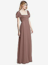 Side View Thumbnail - Sienna Regency Empire Waist Puff Sleeve Chiffon Maxi Dress