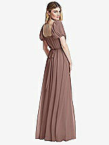 Rear View Thumbnail - Sienna Regency Empire Waist Puff Sleeve Chiffon Maxi Dress