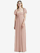 Front View Thumbnail - Toasted Sugar Regency Empire Waist Puff Sleeve Chiffon Maxi Dress