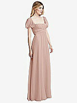 Side View Thumbnail - Toasted Sugar Regency Empire Waist Puff Sleeve Chiffon Maxi Dress