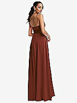 Rear View Thumbnail - Auburn Moon Triangle Cutout Bodice Maxi Dress with Adjustable Straps