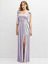 Front View Thumbnail - Moondance Bow Shoulder Square Neck Chiffon Maxi Dress