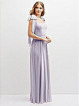 Side View Thumbnail - Moondance Bow Shoulder Square Neck Chiffon Maxi Dress