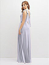 Rear View Thumbnail - Silver Dove Bow Shoulder Square Neck Chiffon Maxi Dress