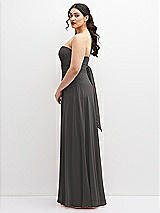 Alt View 5 Thumbnail - Caviar Gray Chiffon Convertible Maxi Dress with Multi-Way Tie Straps