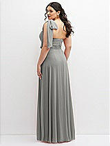 Alt View 3 Thumbnail - Chelsea Gray Chiffon Convertible Maxi Dress with Multi-Way Tie Straps