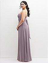 Alt View 5 Thumbnail - Lilac Dusk Chiffon Convertible Maxi Dress with Multi-Way Tie Straps