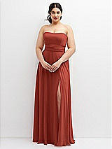 Alt View 4 Thumbnail - Amber Sunset Chiffon Convertible Maxi Dress with Multi-Way Tie Straps