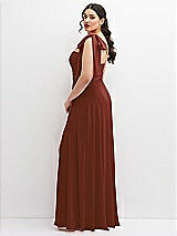 Alt View 2 Thumbnail - Auburn Moon Chiffon Convertible Maxi Dress with Multi-Way Tie Straps