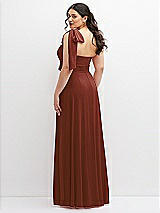 Alt View 3 Thumbnail - Auburn Moon Chiffon Convertible Maxi Dress with Multi-Way Tie Straps