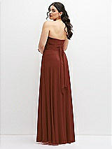 Alt View 6 Thumbnail - Auburn Moon Chiffon Convertible Maxi Dress with Multi-Way Tie Straps