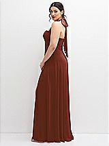 Side View Thumbnail - Auburn Moon Chiffon Convertible Maxi Dress with Multi-Way Tie Straps