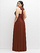 Rear View Thumbnail - Auburn Moon Chiffon Convertible Maxi Dress with Multi-Way Tie Straps