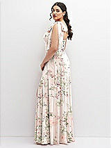 Alt View 2 Thumbnail - Blush Garden Chiffon Convertible Maxi Dress with Multi-Way Tie Straps