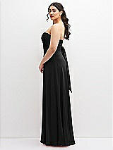 Alt View 5 Thumbnail - Black Chiffon Convertible Maxi Dress with Multi-Way Tie Straps