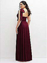 Alt View 3 Thumbnail - Cabernet Chiffon Convertible Maxi Dress with Multi-Way Tie Straps