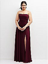 Alt View 4 Thumbnail - Cabernet Chiffon Convertible Maxi Dress with Multi-Way Tie Straps