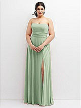 Alt View 4 Thumbnail - Celadon Chiffon Convertible Maxi Dress with Multi-Way Tie Straps