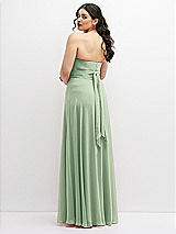 Alt View 6 Thumbnail - Celadon Chiffon Convertible Maxi Dress with Multi-Way Tie Straps