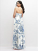 Alt View 6 Thumbnail - Cottage Rose Dusk Blue Chiffon Convertible Maxi Dress with Multi-Way Tie Straps