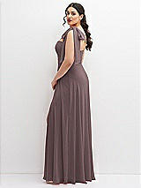 Alt View 2 Thumbnail - French Truffle Chiffon Convertible Maxi Dress with Multi-Way Tie Straps