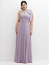 Alt View 1 Thumbnail - Lilac Haze Chiffon Convertible Maxi Dress with Multi-Way Tie Straps