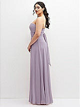 Alt View 5 Thumbnail - Lilac Haze Chiffon Convertible Maxi Dress with Multi-Way Tie Straps