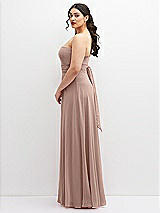 Alt View 5 Thumbnail - Neu Nude Chiffon Convertible Maxi Dress with Multi-Way Tie Straps