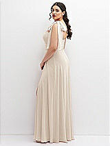 Alt View 2 Thumbnail - Oat Chiffon Convertible Maxi Dress with Multi-Way Tie Straps