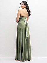 Alt View 6 Thumbnail - Sage Chiffon Convertible Maxi Dress with Multi-Way Tie Straps