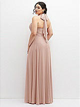 Rear View Thumbnail - Toasted Sugar Chiffon Convertible Maxi Dress with Multi-Way Tie Straps