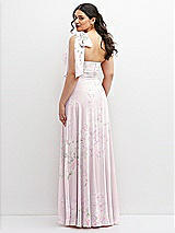 Alt View 3 Thumbnail - Watercolor Print Chiffon Convertible Maxi Dress with Multi-Way Tie Straps