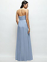 Rear View Thumbnail - Cloudy Strapless Chiffon Maxi Dress with Oversized Bow Bodice