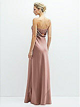 Rear View Thumbnail - Neu Nude Strapless Maxi Bias Column Dress with Peek-a-Boo Corset Back