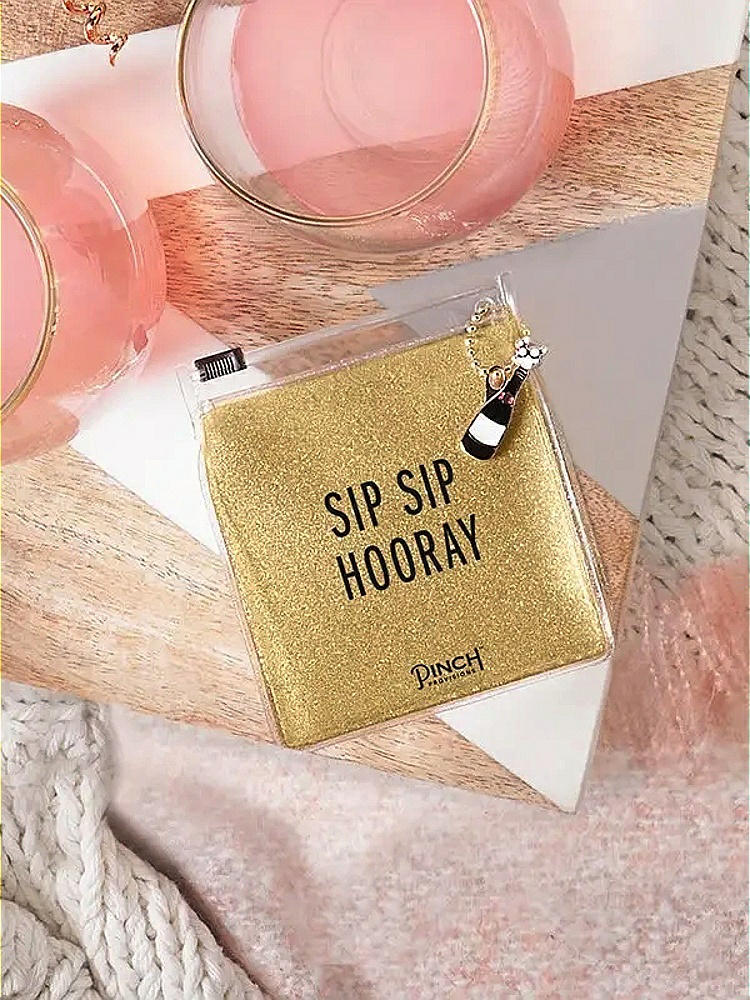 Front View - Gold Sip Sip Hooray Wedding Hangover Kit