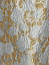 Front View Thumbnail - Winter Mist Gold Leaf Brocade Fabric By The Yard