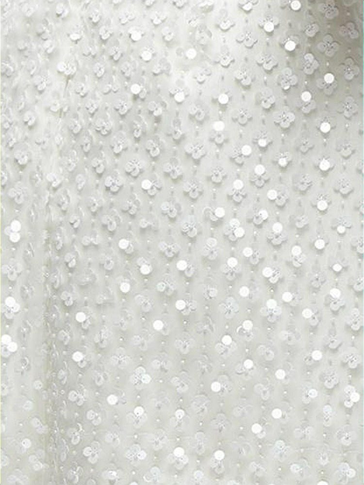 Front View - Pearl Floret Pearl Sequin Fabric By The Yard