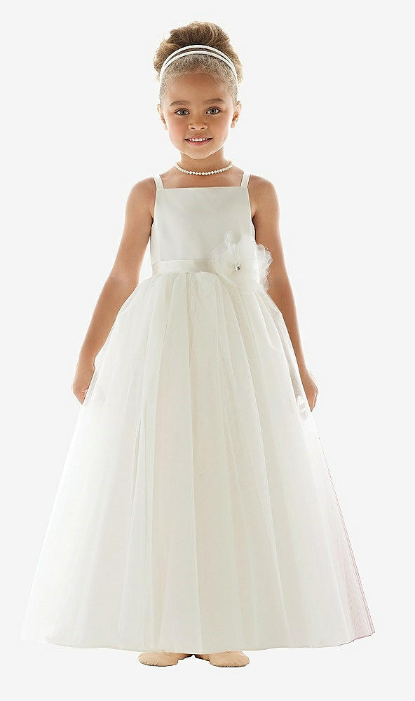 Front View - Ivory Flower Girl Dress FL4020