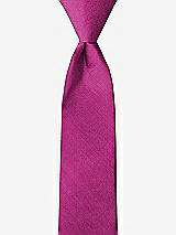 Front View Thumbnail - Fruit Punch Peau de Soie Boy's 14" Zip Necktie by After Six