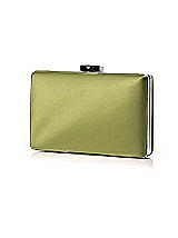 Front View Thumbnail - Citron Matte Satin Pill Box Clutch