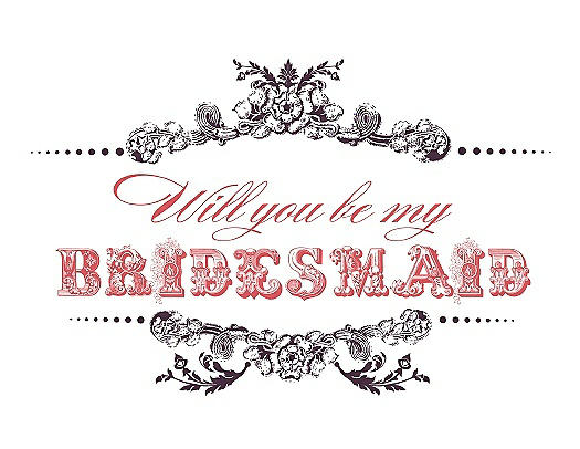 Will You Be My Bridesmaid Card - Vintage