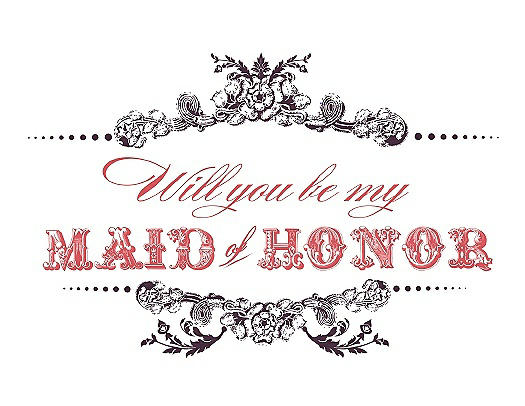 Will You Be My Maid of Honor Card - Vintage