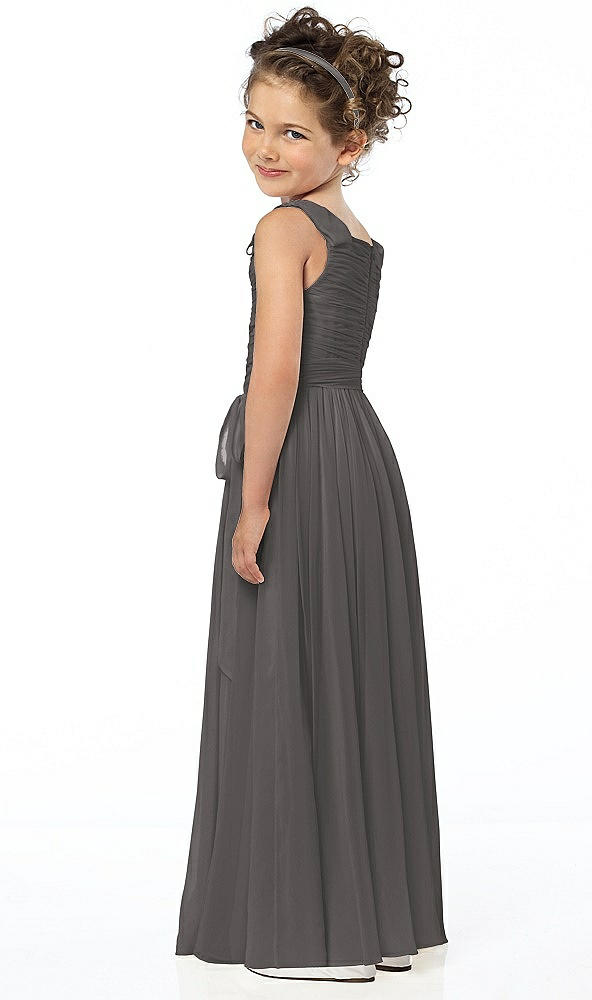 Back View - Caviar Gray Flower Girl Style FL4033