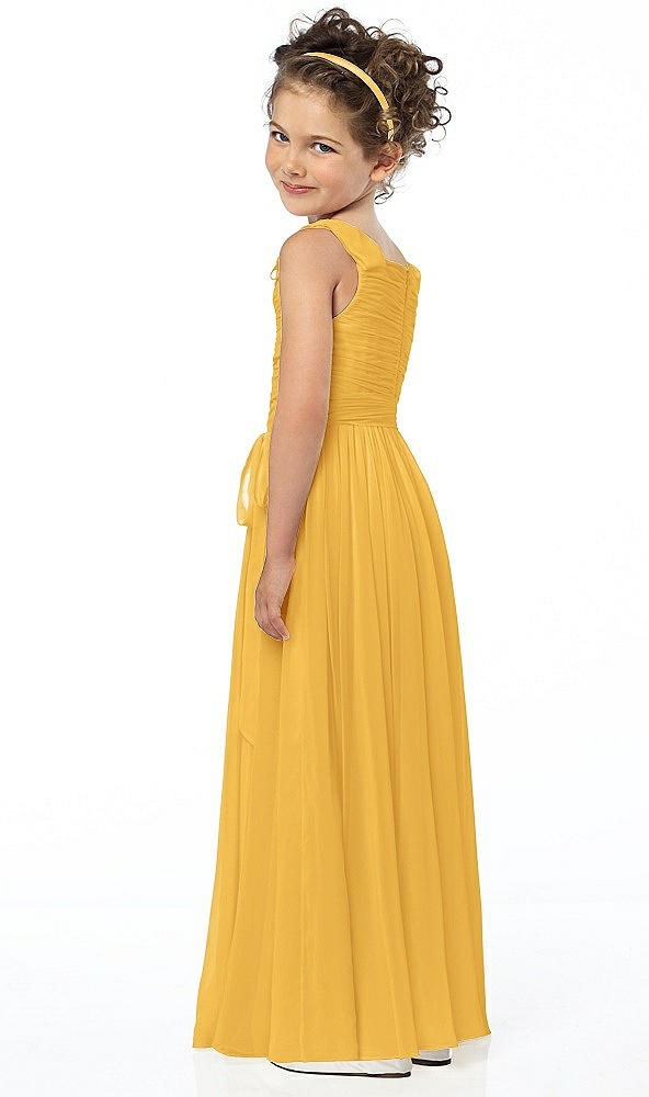 Back View - NYC Yellow Flower Girl Style FL4033