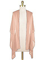 Front View Thumbnail - Pale Peach Lux Chiffon Stole