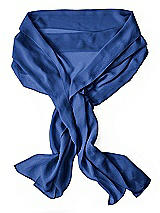 Rear View Thumbnail - Classic Blue Lux Chiffon Stole