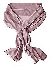 Rear View Thumbnail - Dusty Rose Lux Chiffon Stole