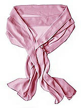 Rear View Thumbnail - Powder Pink Lux Chiffon Stole