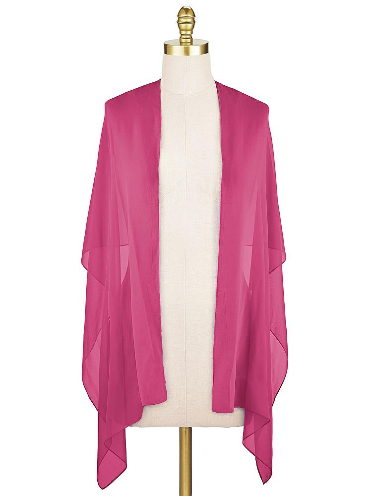 Front View - Tea Rose Lux Chiffon Stole